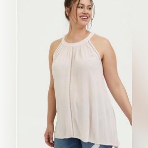 NWT Torrid Size 0 Gauze Goddess Neck Tank